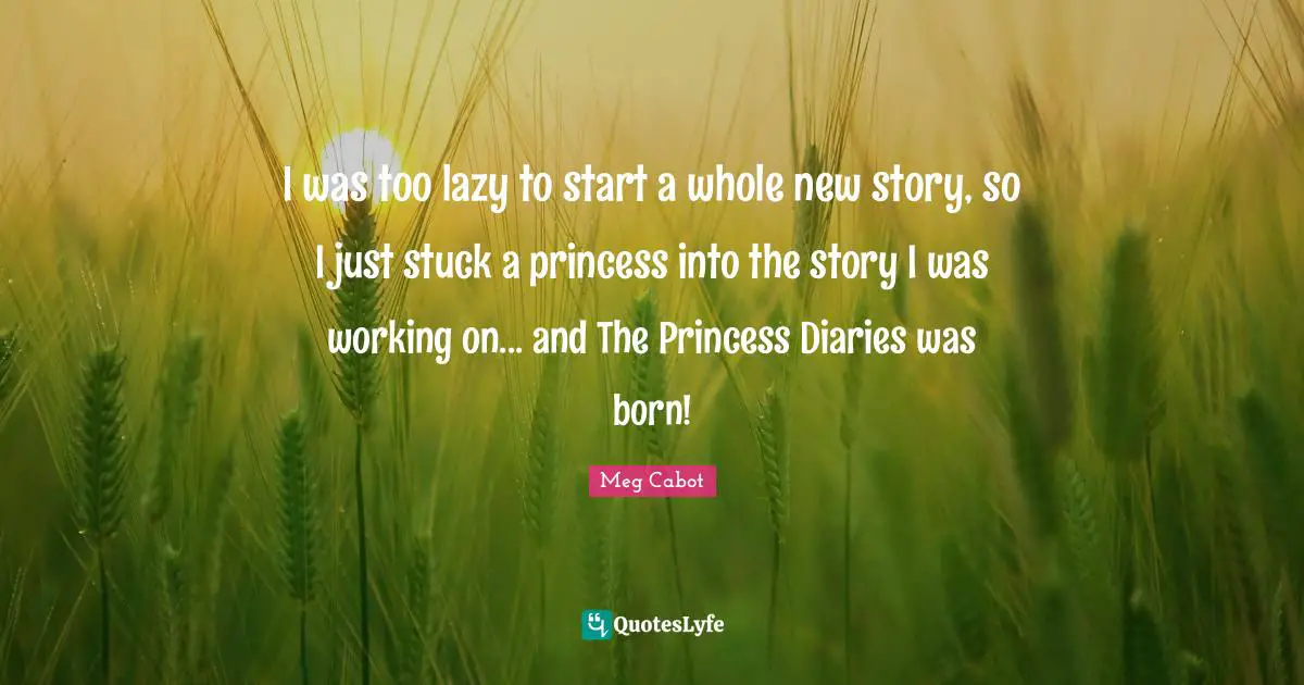 I was too lazy to start a whole new story, so I just stuck a princess into the story I was working on... and The Princess Diaries was born!
