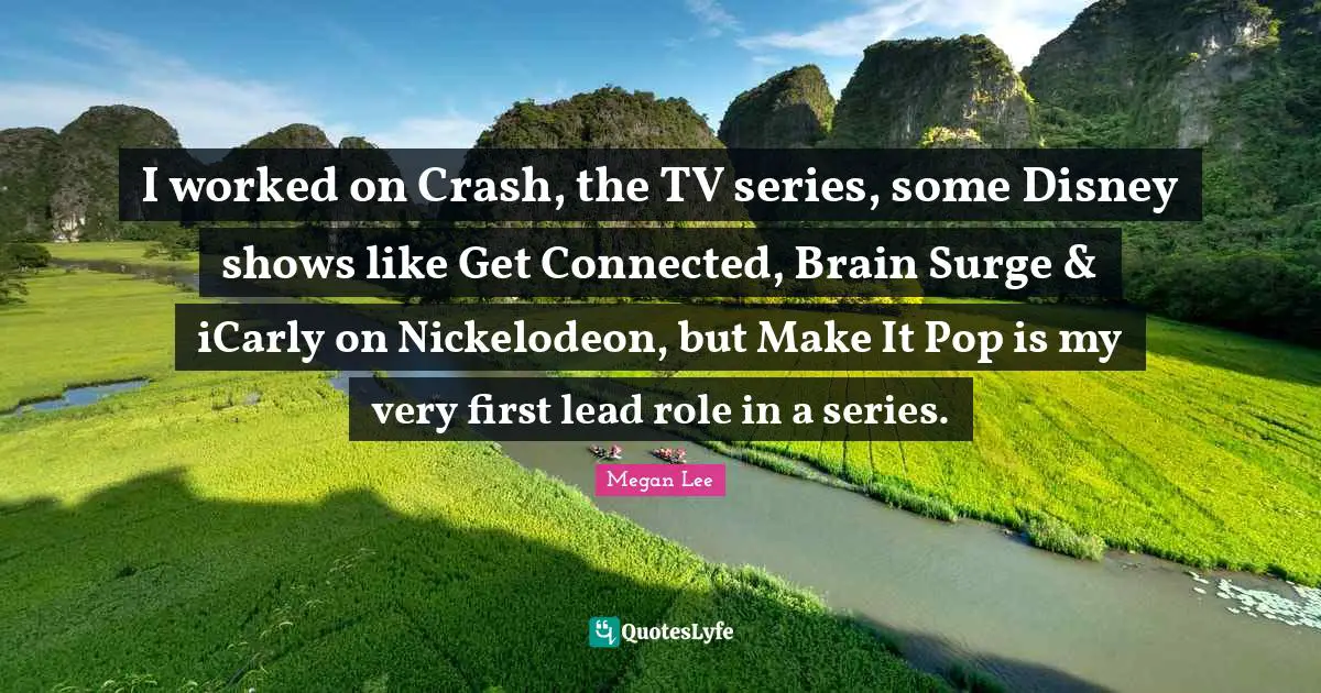 I worked on Crash, the TV series, some Disney shows like Get Connected, Brain Surge & iCarly on Nickelodeon, but Make It Pop is my very first lead role in a series.