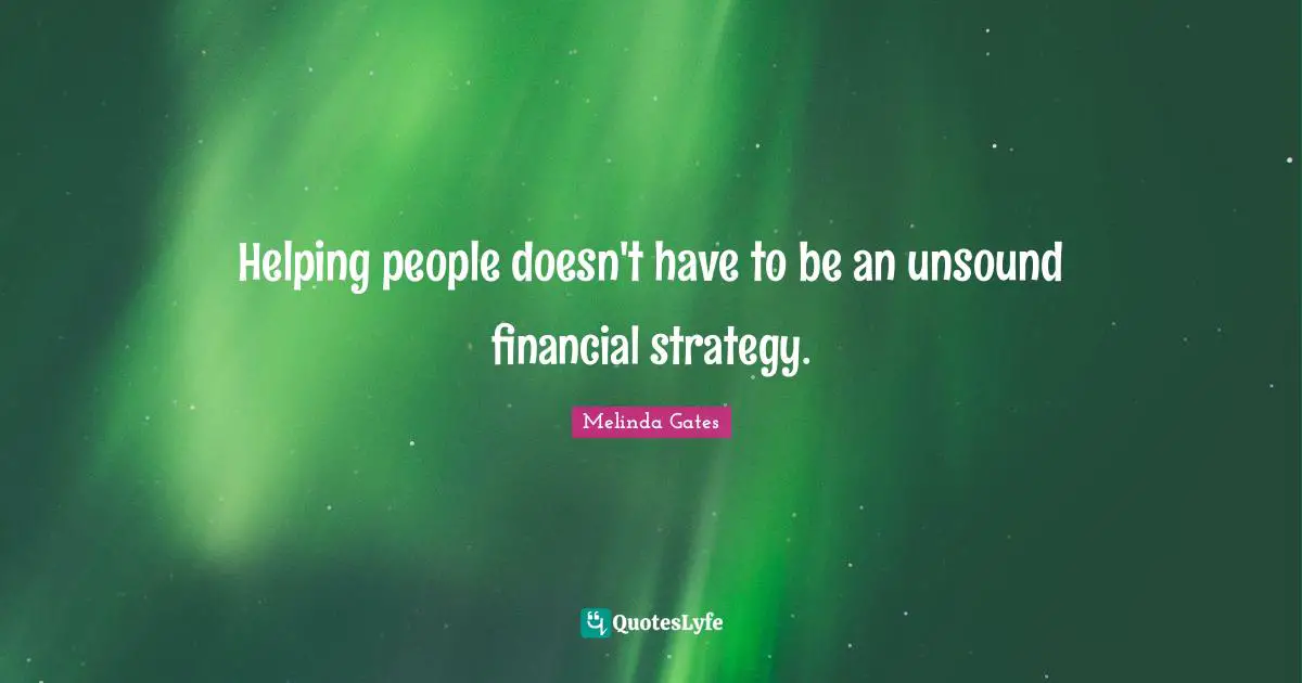 Helping people doesn't have to be an unsound financial strategy.