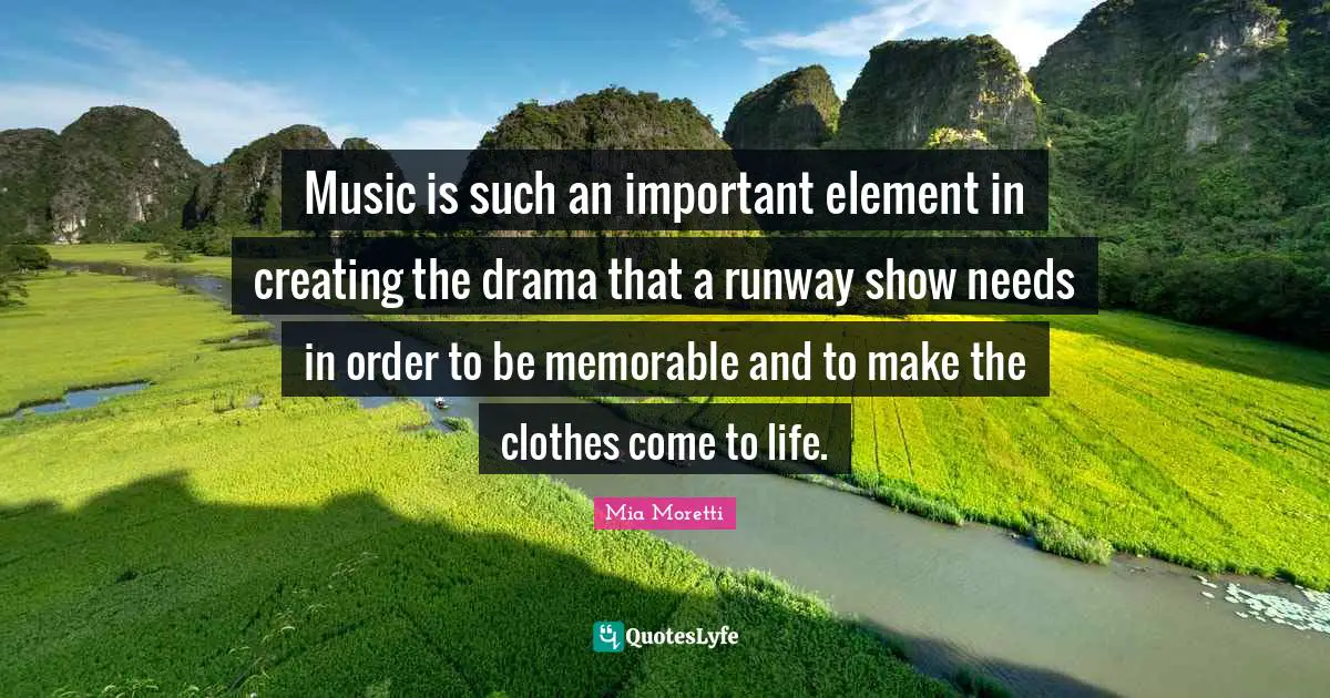 Music is such an important element in creating the drama that a runway show needs in order to be memorable and to make the clothes come to life.