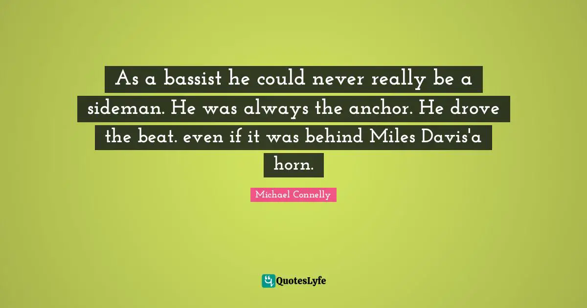 As a bassist he could never really be a sideman. He was always the anchor. He drove the beat. even if it was behind Miles Davis'a horn.