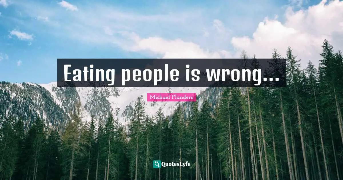 Eating people is wrong...