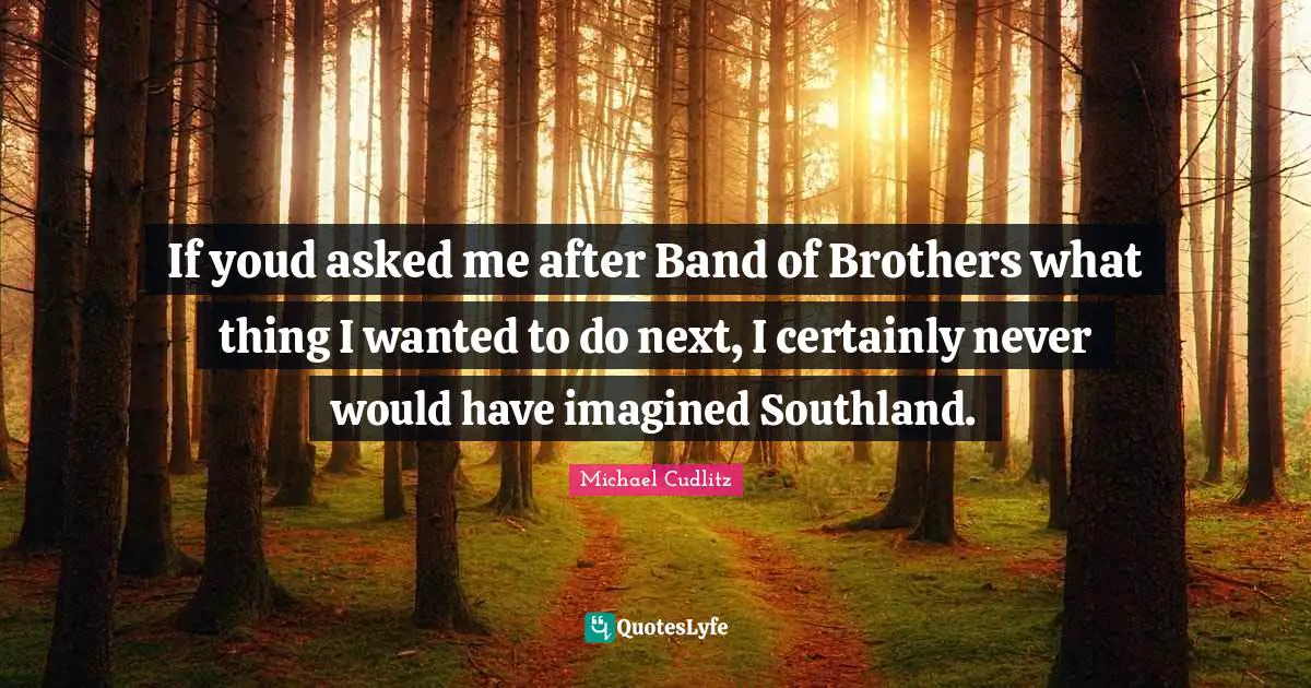 If youd asked me after Band of Brothers what thing I wanted to do next, I certainly never would have imagined Southland.