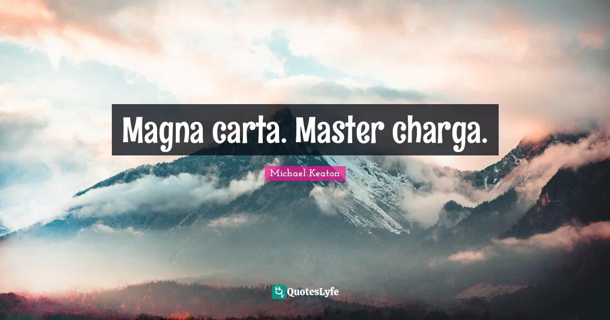 Magna carta. Master charga.