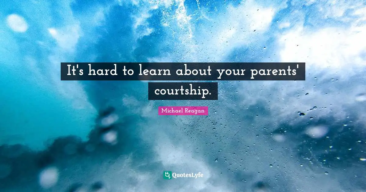 It's hard to learn about your parents' courtship.