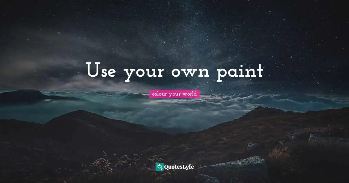 Use your own paint