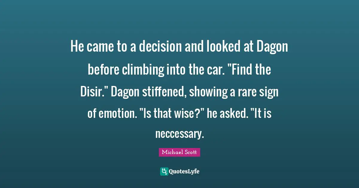 He came to a decision and looked at Dagon before climbing into the car. "Find the Disir." Dagon stiffened, showing a rare sign of emotion. "Is that wise?" he asked. "It is neccessary.