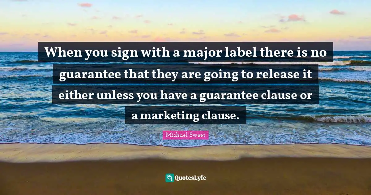 When you sign with a major label there is no guarantee that they are going to release it either unless you have a guarantee clause or a marketing clause.