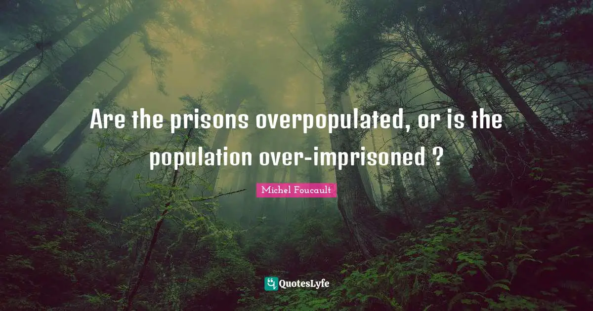 Are the prisons overpopulated, or is the population over-imprisoned ?