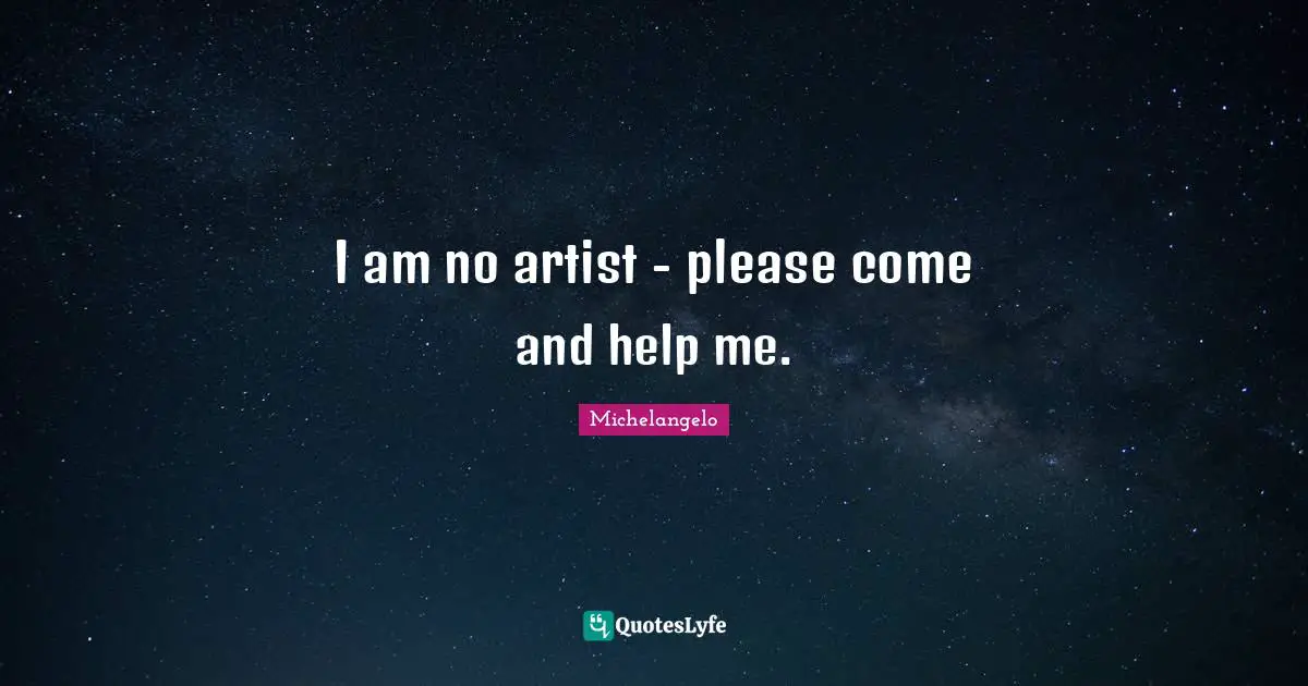 I am no artist - please come and help me.