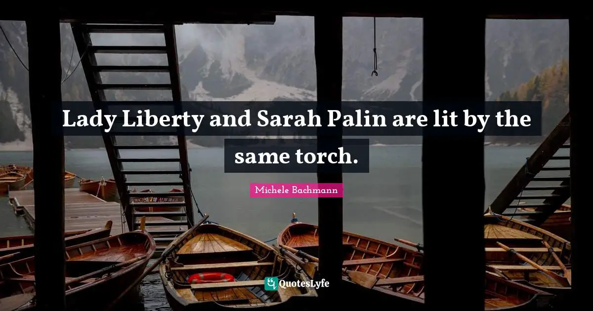 Lady Liberty and Sarah Palin are lit by the same torch.