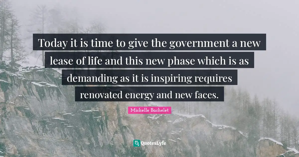 Today it is time to give the government a new lease of life and this new phase which is as demanding as it is inspiring requires renovated energy and new faces.