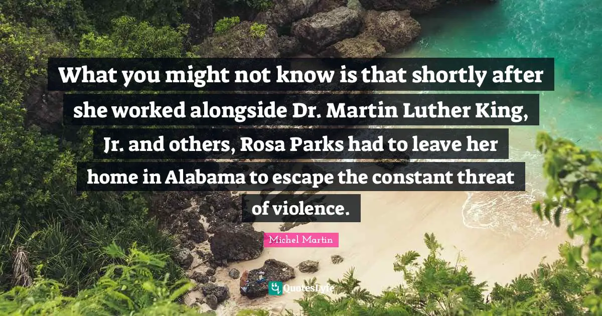 What you might not know is that shortly after she worked alongside Dr. Martin Luther King, Jr. and others, Rosa Parks had to leave her home in Alabama to escape the constant threat of violence.