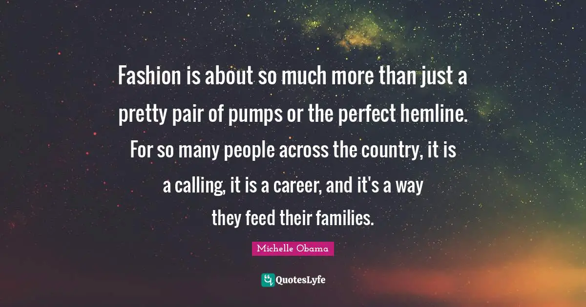 Fashion is about so much more than just a pretty pair of pumps or the perfect hemline. For so many people across the country, it is a calling, it is a career, and it's a way they feed their families.