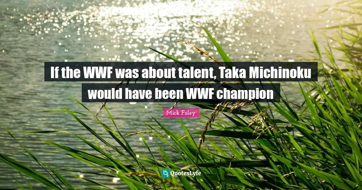 If the WWF was about talent, Taka Michinoku would have been WWF champion