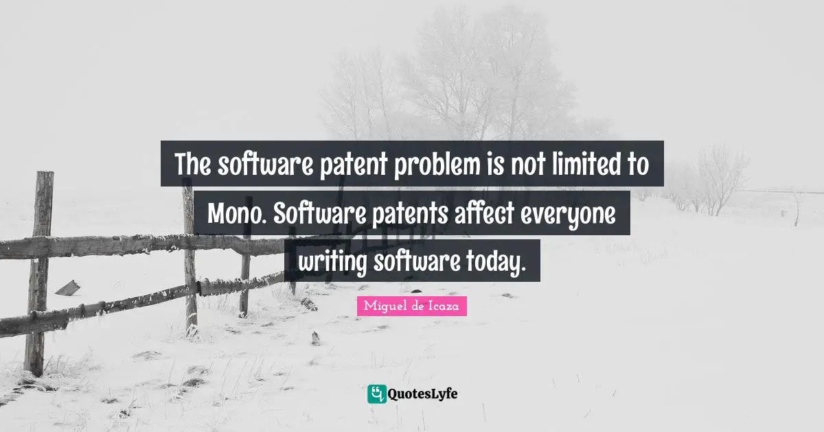 The software patent problem is not limited to Mono. Software patents affect everyone writing software today.