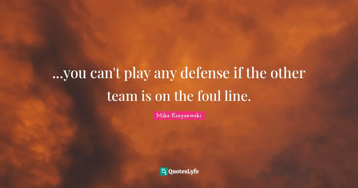 ...you can't play any defense if the other team is on the foul line.