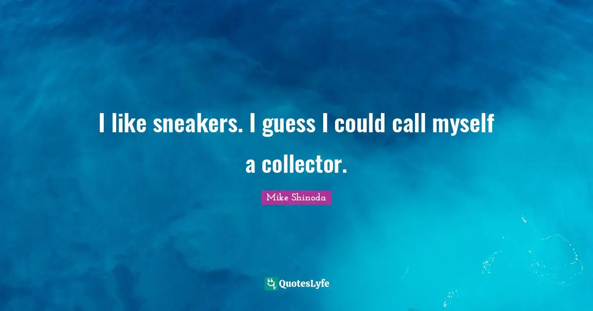 I like sneakers. I guess I could call myself a collector.