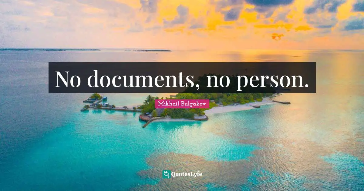 No documents, no person.
