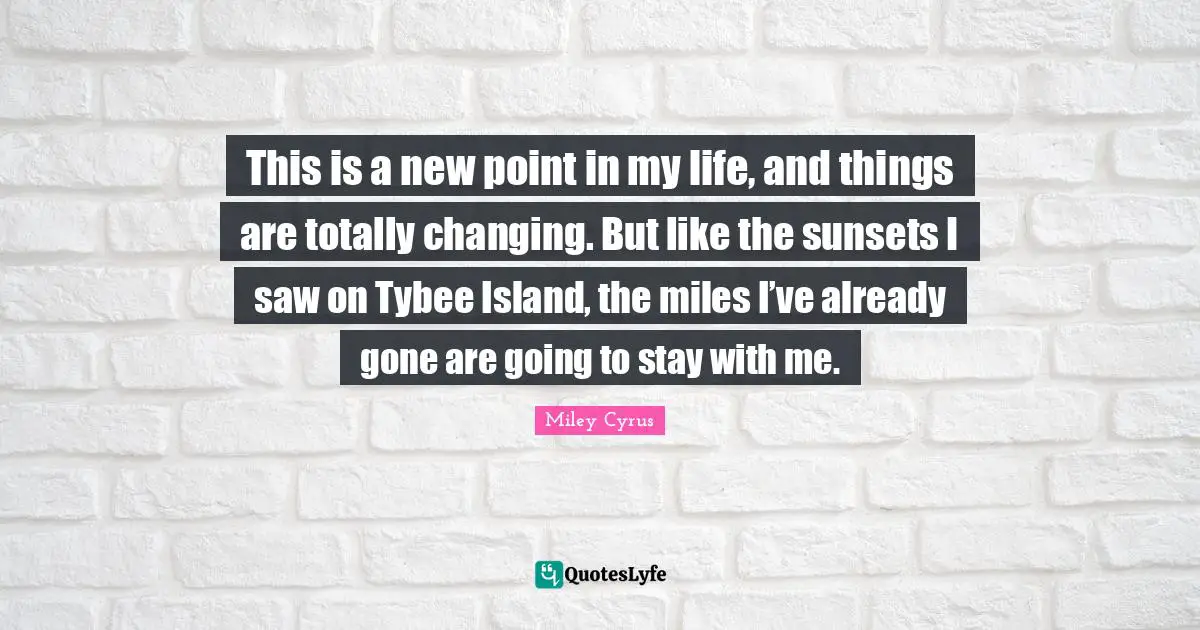 This is a new point in my life, and things are totally changing. But like the sunsets I saw on Tybee Island, the miles I’ve already gone are going to stay with me.
