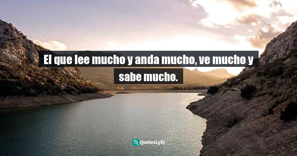 El que lee mucho y anda mucho, ve mucho y sabe mucho.
