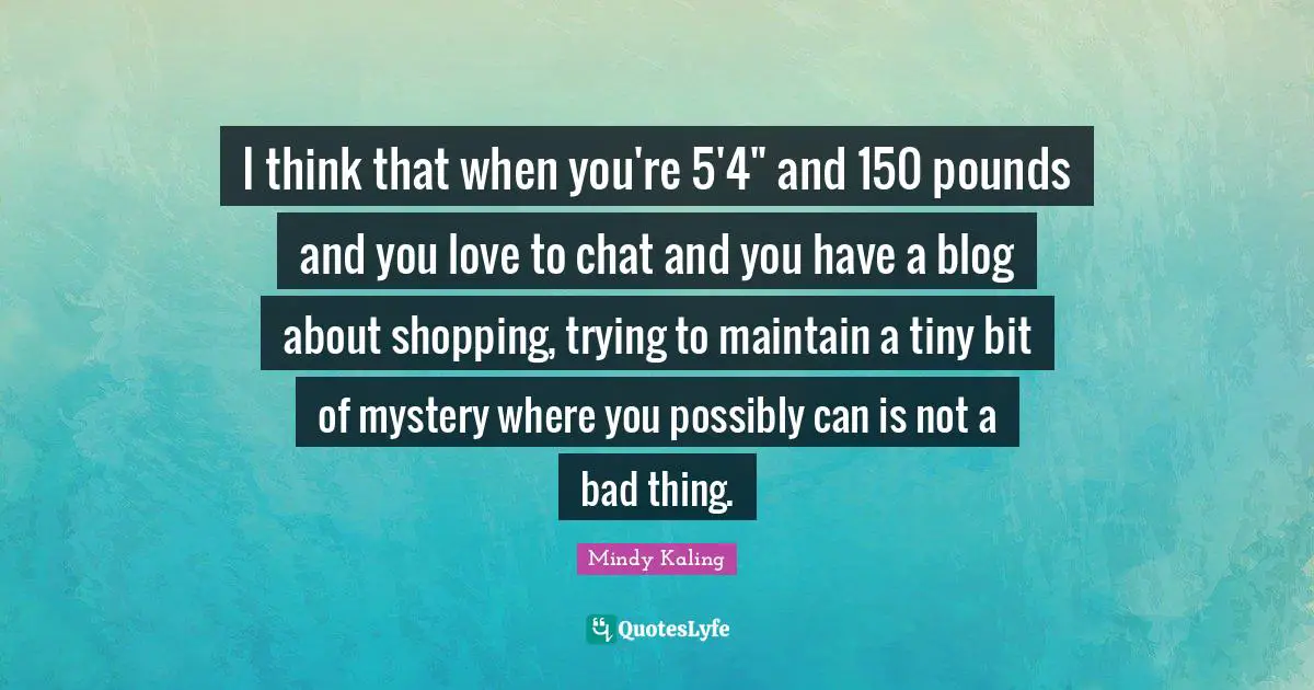 I think that when you're 5'4" and 150 pounds and you love to chat and you have a blog about shopping, trying to maintain a tiny bit of mystery where you possibly can is not a bad thing.
