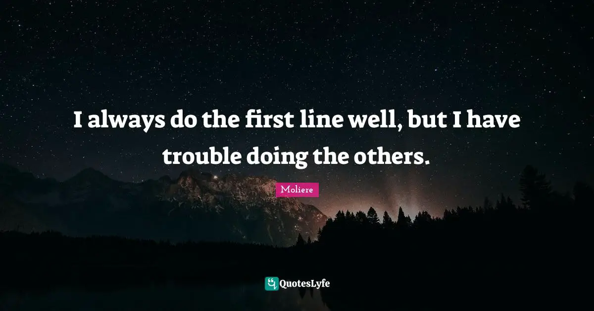 I always do the first line well, but I have trouble doing the others.