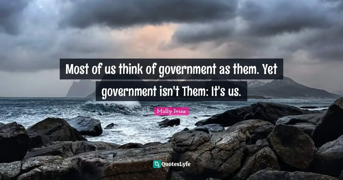 Most of us think of government as them. Yet government isn't Them: It's us.