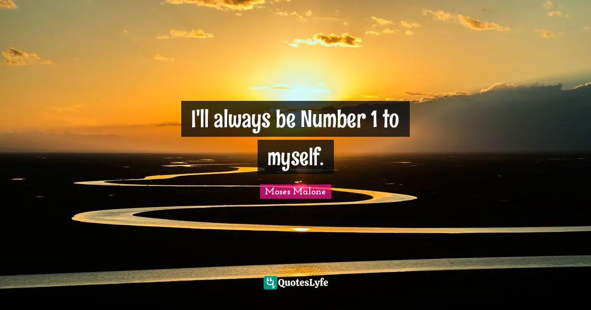 Hockey Quotes: "I'll always be Number 1 to myself."