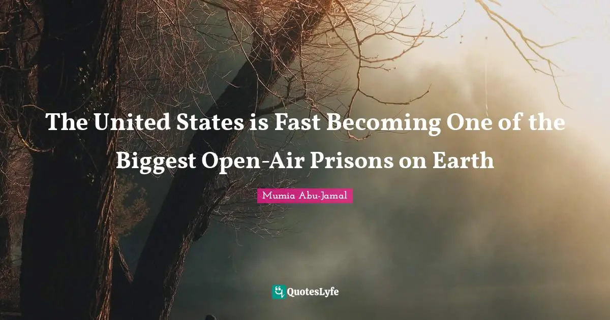 Mumia Abu-Jamal Quotes: "The United States is Fast Becoming One of the Biggest Open-Air Prisons on Earth"