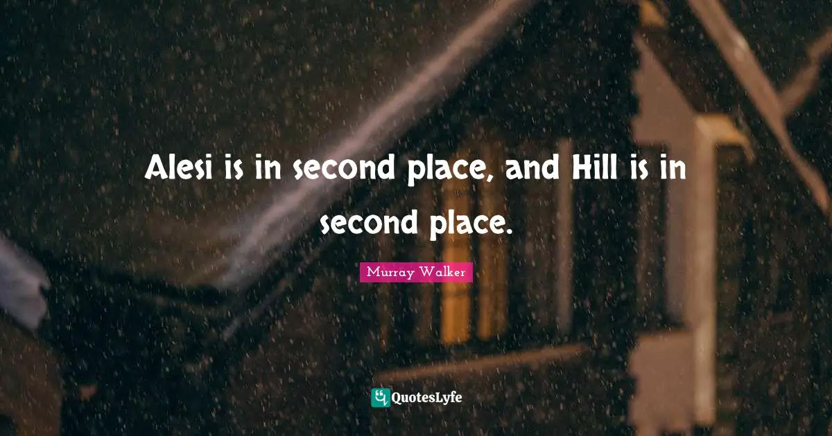 Alesi is in second place, and Hill is in second place.