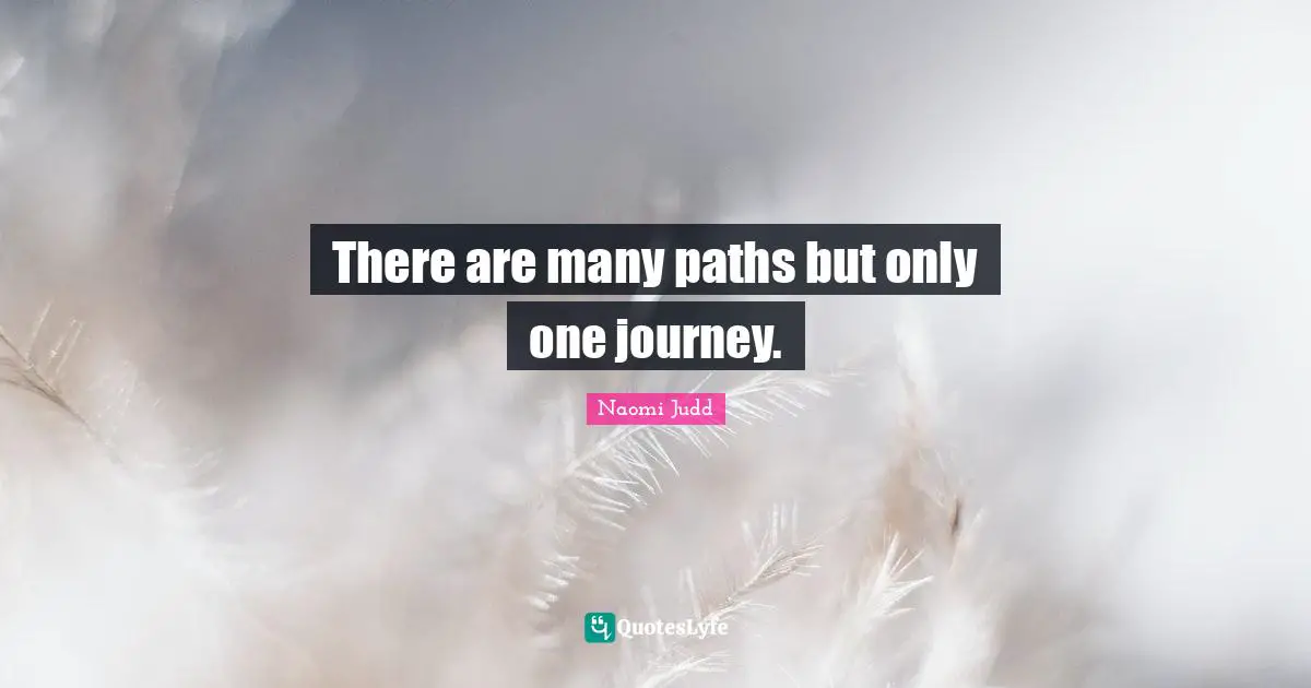 Paths Quotes: "There are many paths but only one journey."