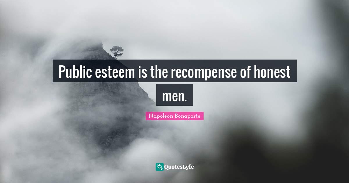 Public esteem is the recompense of honest men.