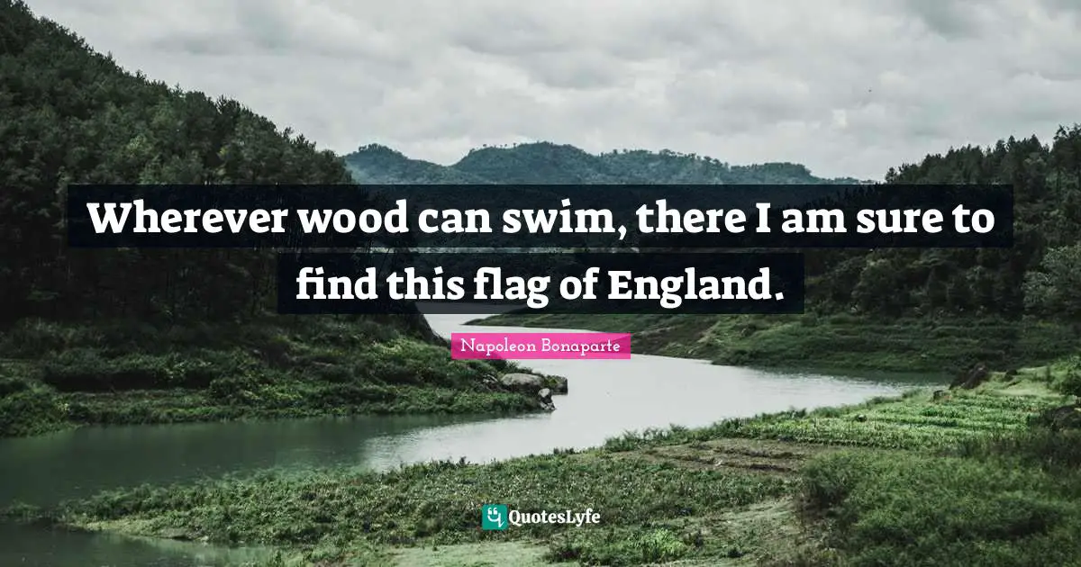 Wherever wood can swim, there I am sure to find this flag of England.