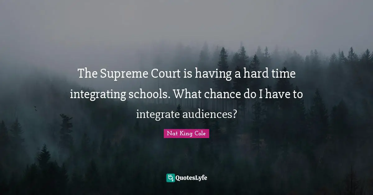 The Supreme Court is having a hard time integrating schools. What chance do I have to integrate audiences?