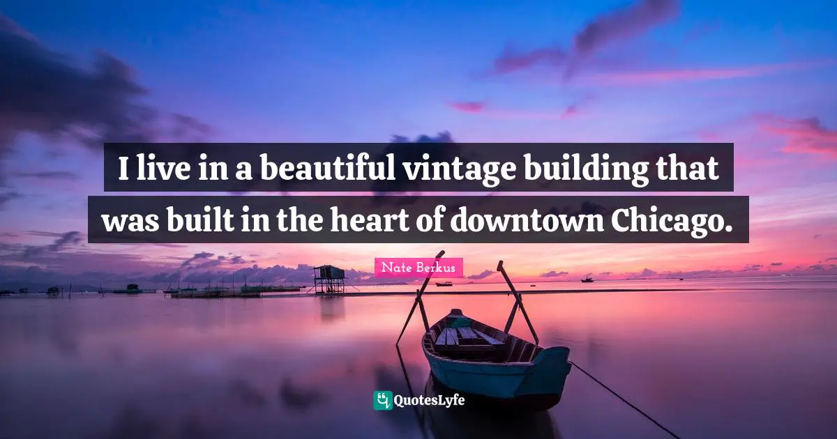 I live in a beautiful vintage building that was built in the heart of downtown Chicago.