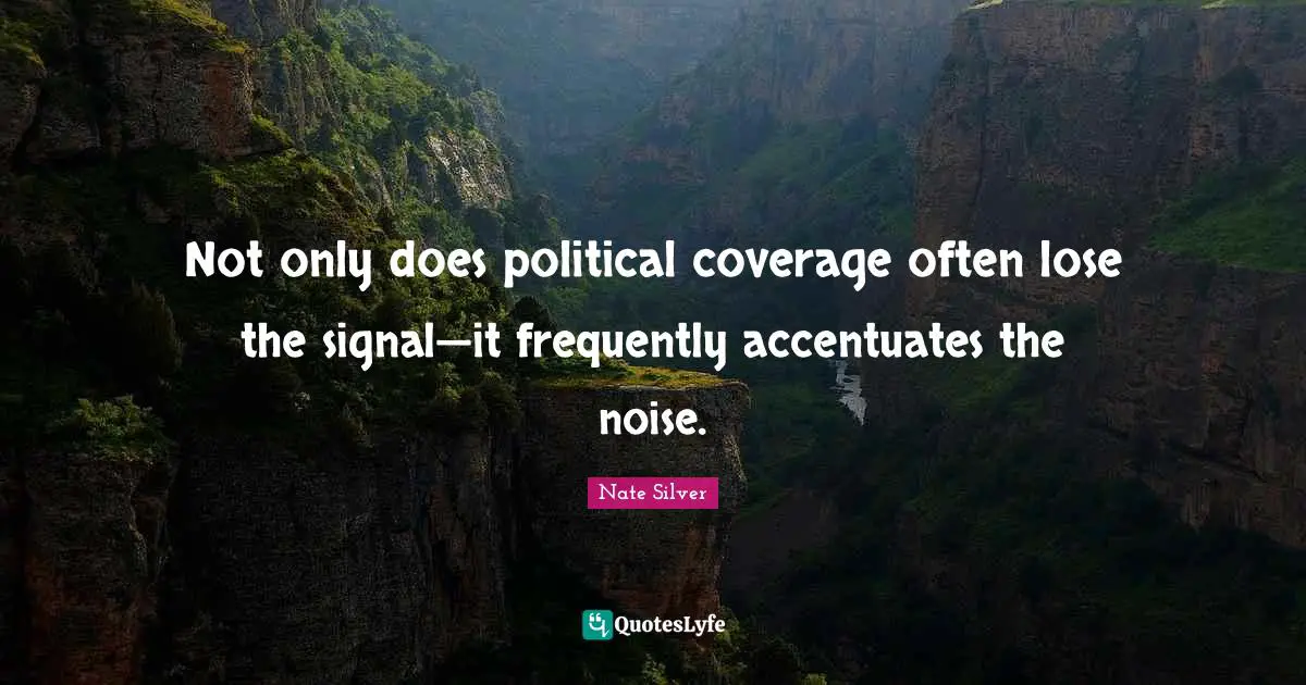 Not only does political coverage often lose the signal—it frequently accentuates the noise.