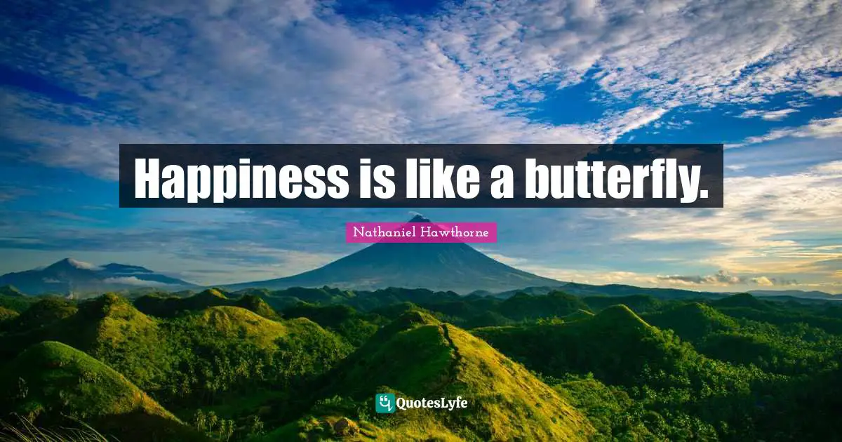 Happiness is like a butterfly.