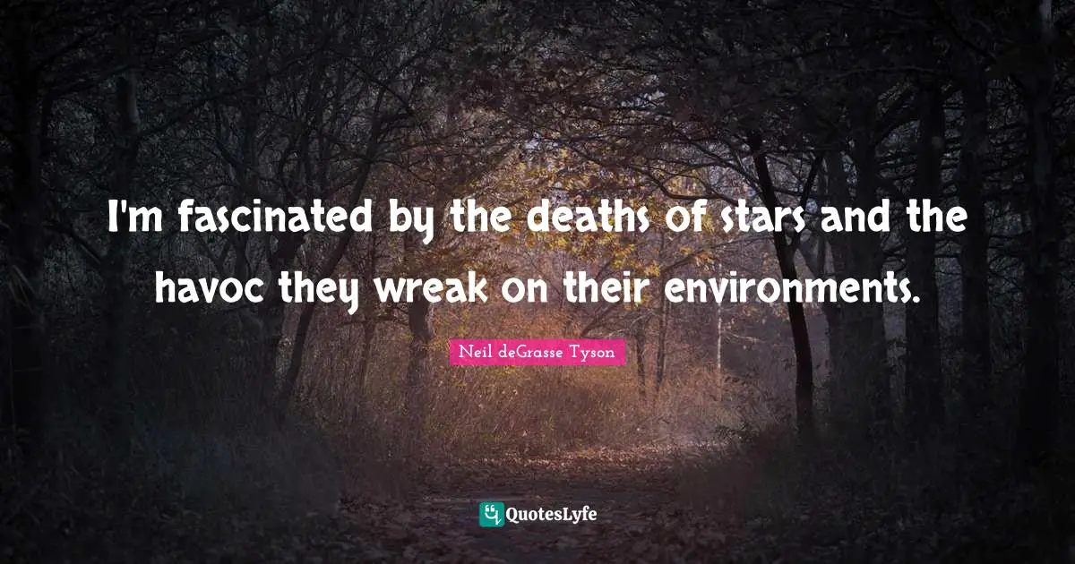 I'm fascinated by the deaths of stars and the havoc they wreak on their environments.