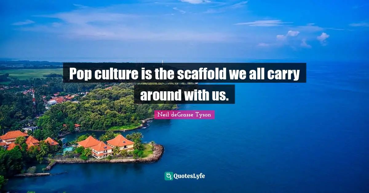 Pop culture is the scaffold we all carry around with us.