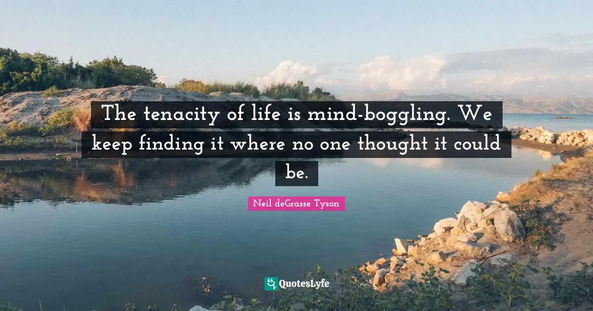 The tenacity of life is mind-boggling. We keep finding it where no one thought it could be.