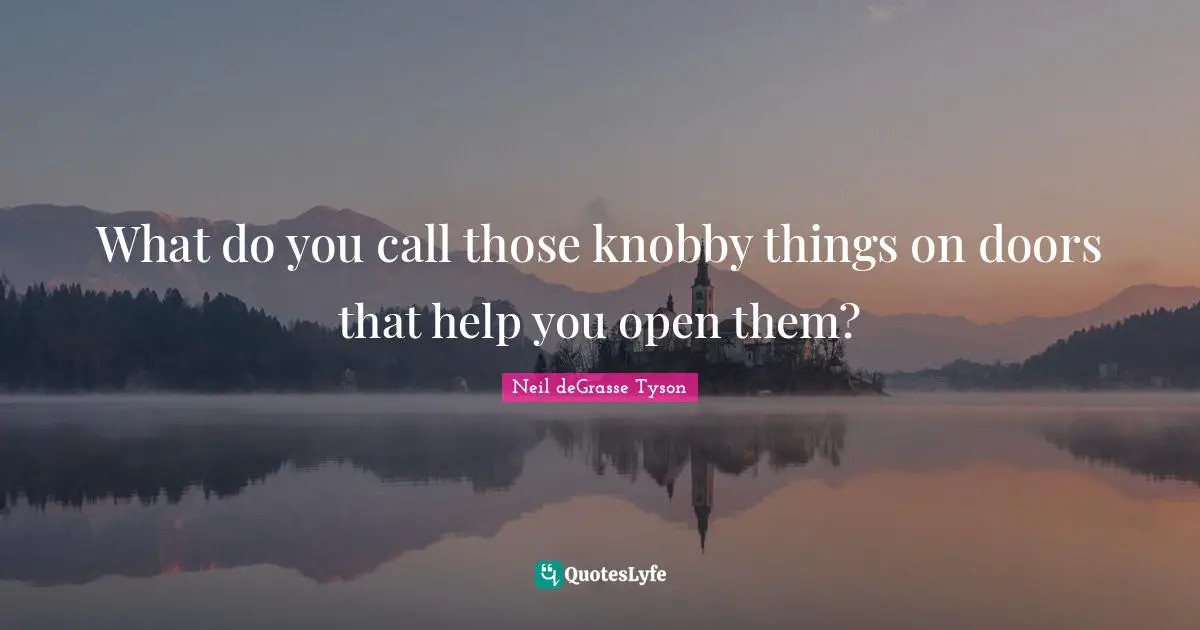 What do you call those knobby things on doors that help you open them?