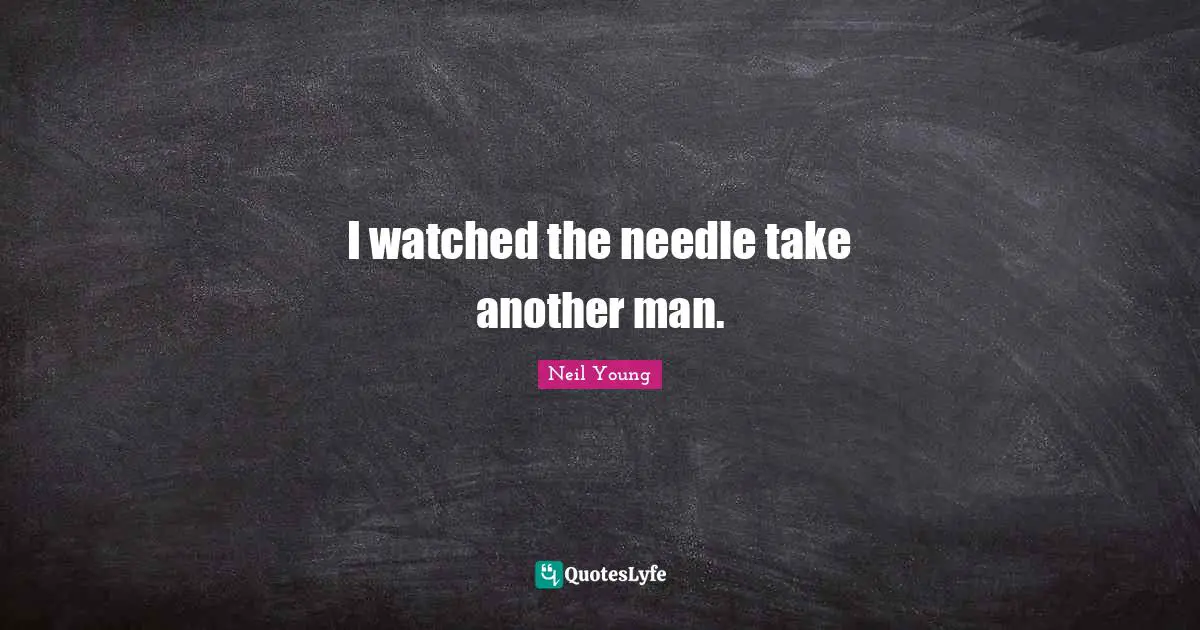 I watched the needle take another man.