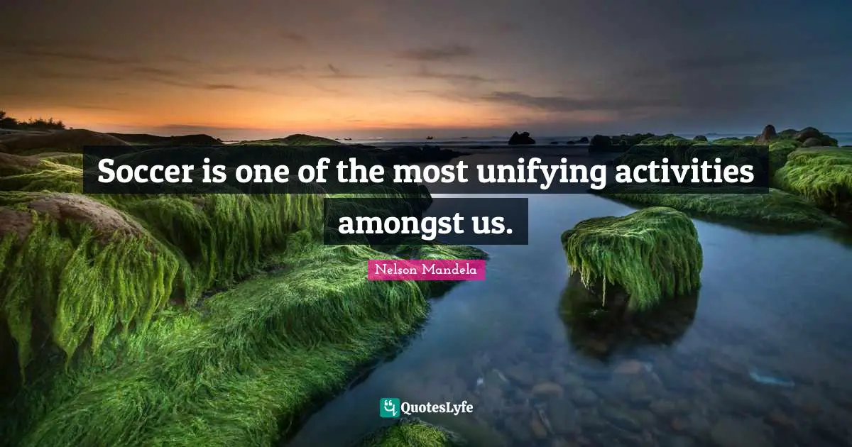 Unifying Quotes: "Soccer is one of the most unifying activities amongst us."