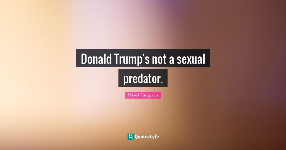 Donald Trump's not a sexual predator.