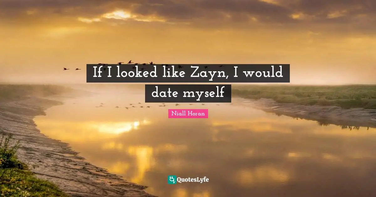 If I looked like Zayn, I would date myself