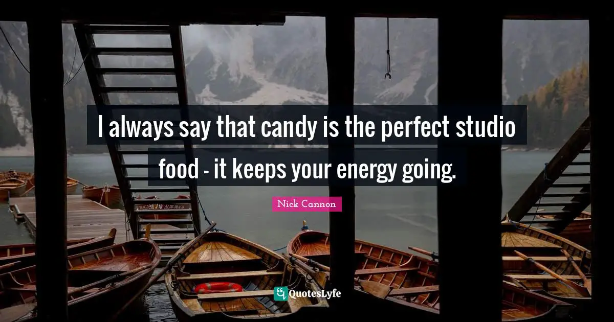 I always say that candy is the perfect studio food - it keeps your energy going.