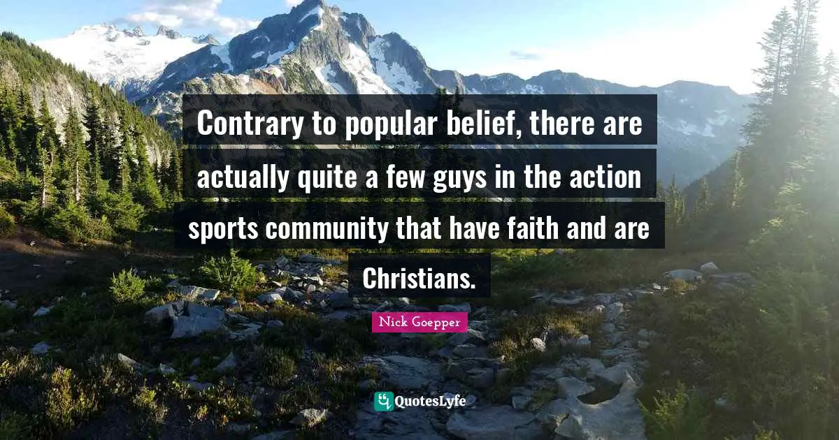 Contrary to popular belief, there are actually quite a few guys in the action sports community that have faith and are Christians.