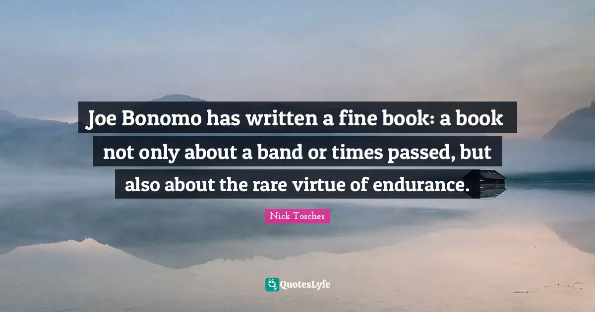 Joe Bonomo has written a fine book: a book not only about a band or times passed, but also about the rare virtue of endurance.