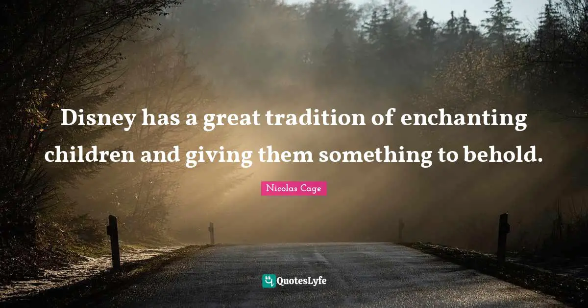 Disney has a great tradition of enchanting children and giving them something to behold.